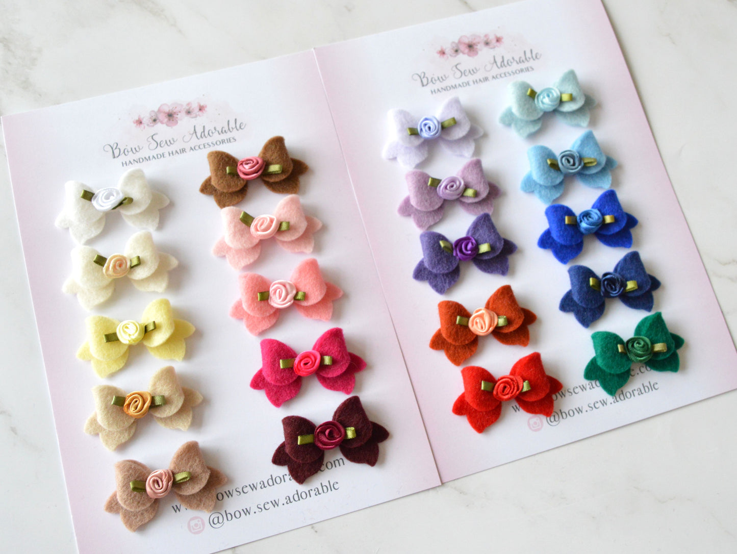 Dinky rose bows | Hair bow