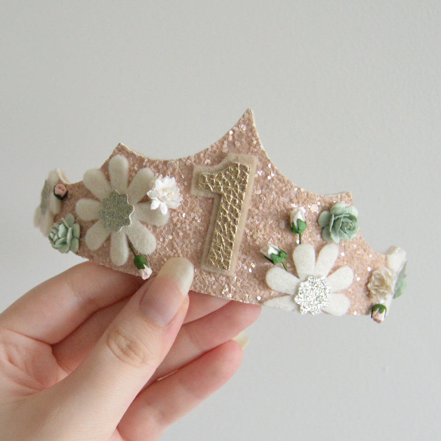 Sage floral | Birthday tiara