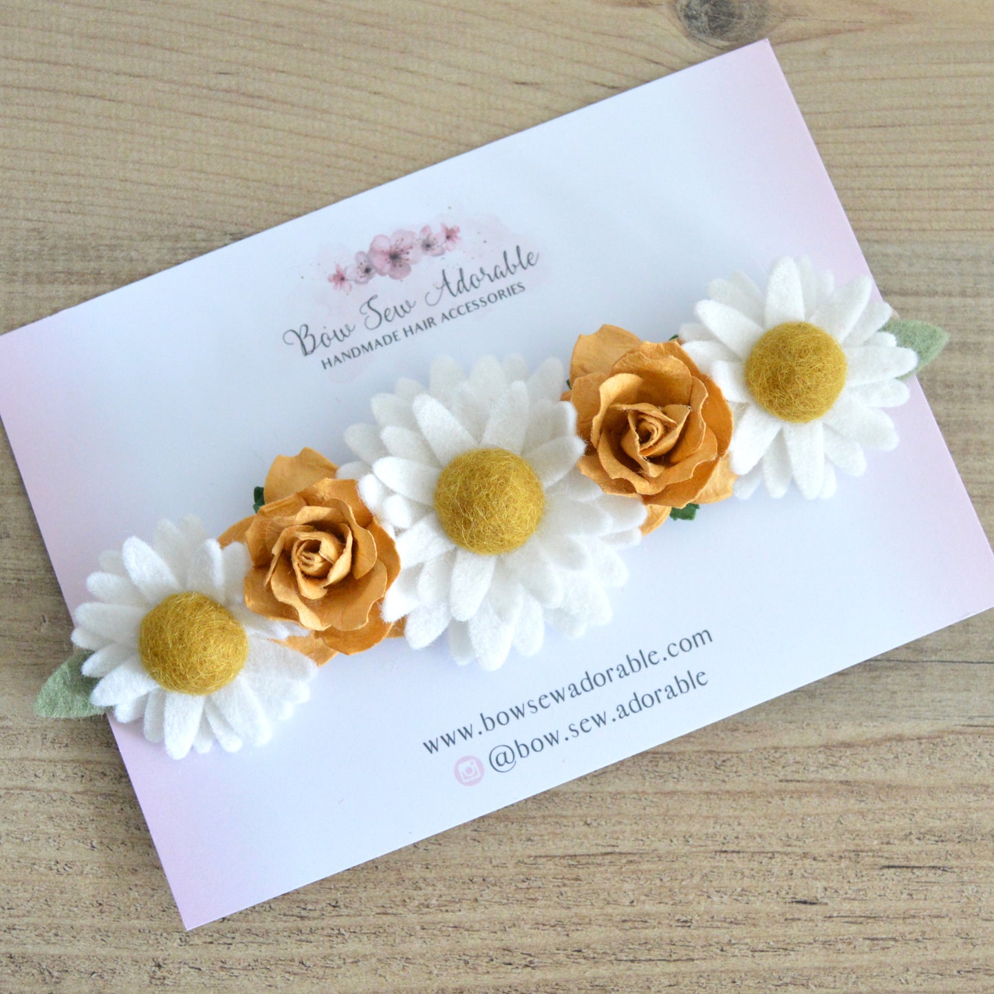 Mustard daisies | Flower headband