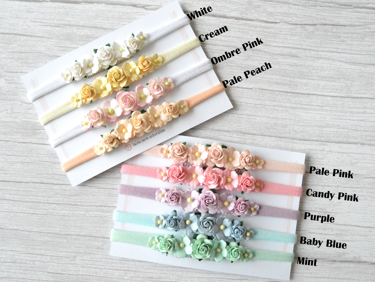 Pastel Mini Rose Blossoms | Flower headband