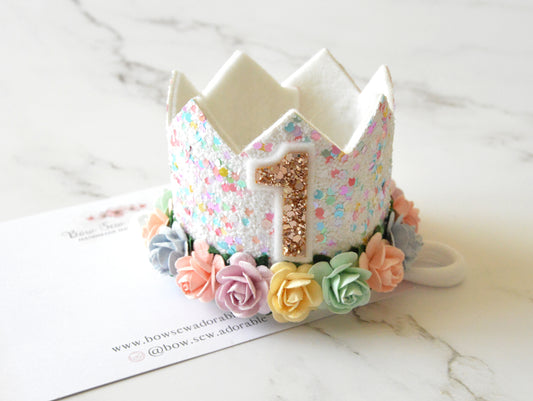 Rainbow confetti | Birthday crown