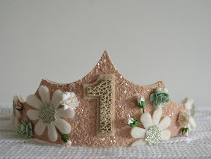 Sage floral | Birthday tiara