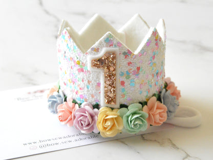 Rainbow confetti | Birthday crown