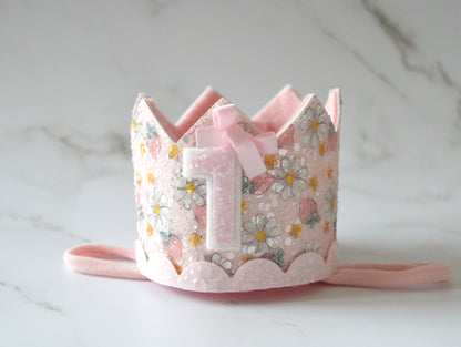 Strawberry daisies | Birthday crown