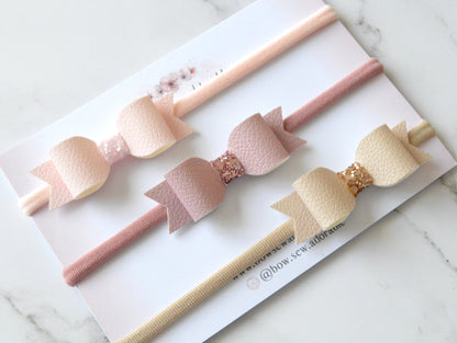 Neutral minis | Hair bow set