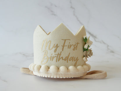 My First Birthday | Champagne | Birthday Crown