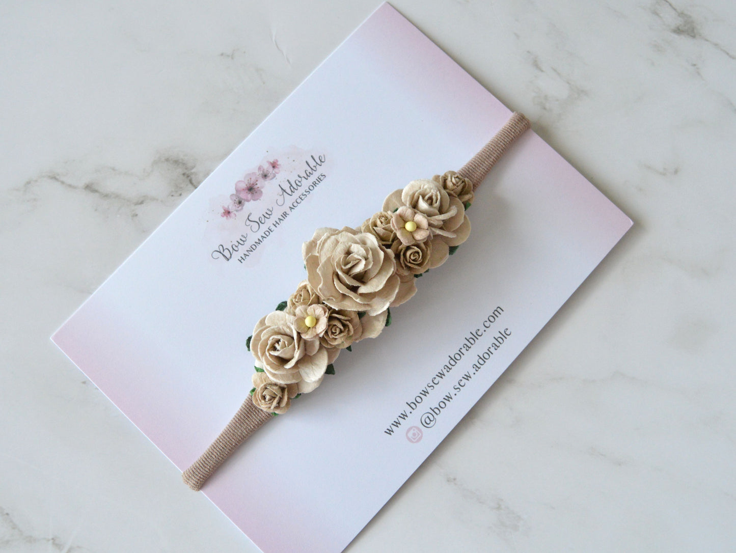 Mocha floral | Flower headband