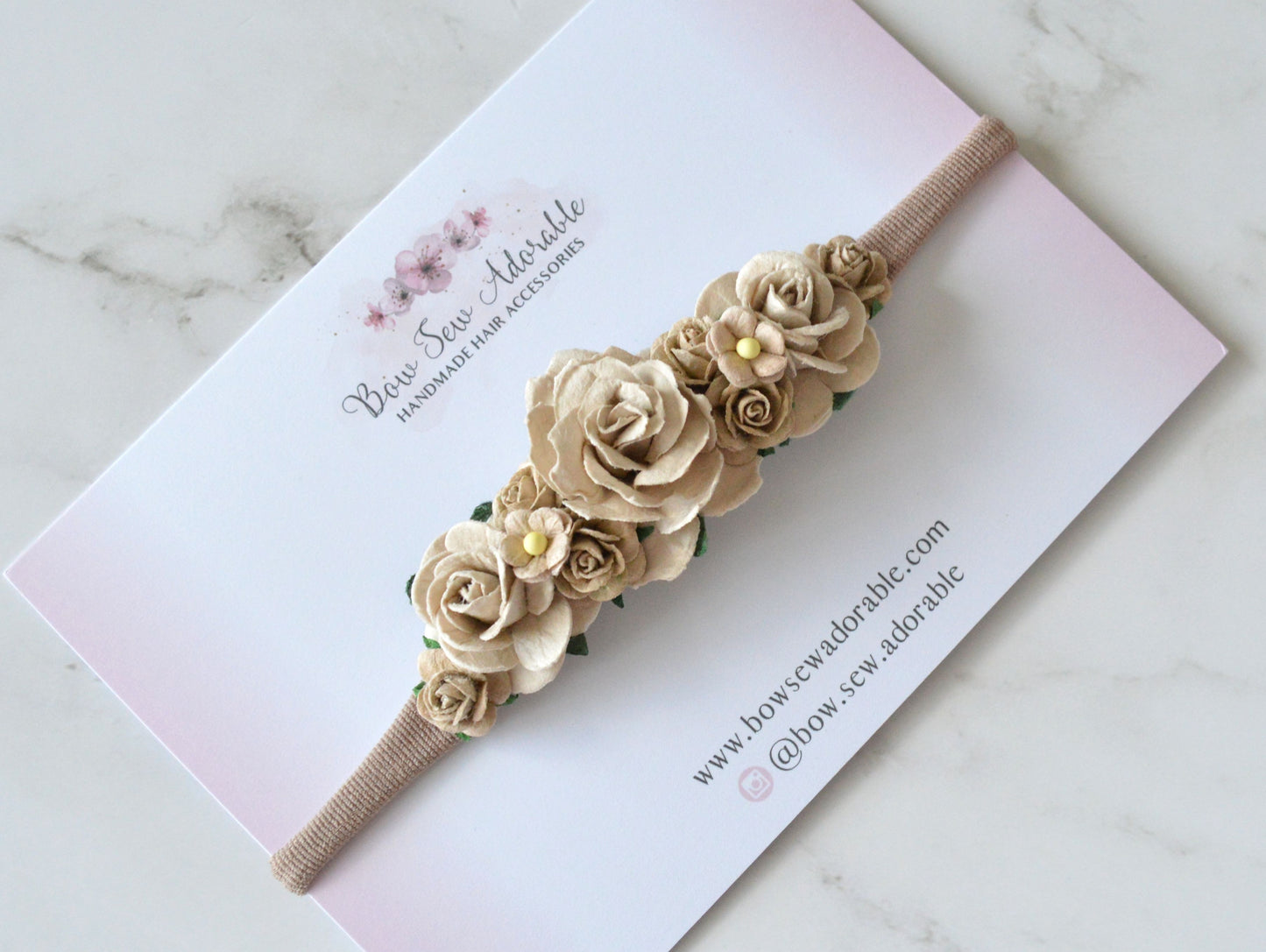 Mocha floral | Flower headband