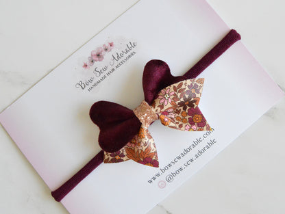 Burgundy fall | Hair bow