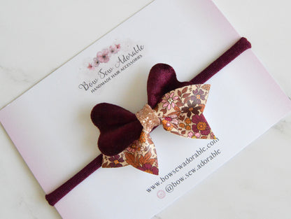 Burgundy fall | Hair bow