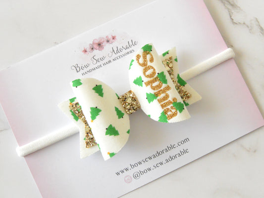 Christmas trees | Personalised Hair bow