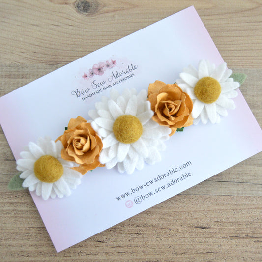 Mustard daisies | Flower headband