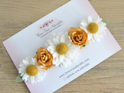 Mustard daisies | Flower headband