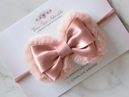 Winter fluff bow | Hair bows