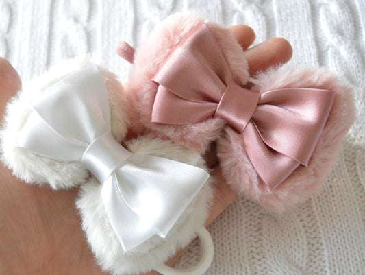 Winter fluff bow | Hair bows