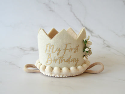 My First Birthday | Champagne | Birthday Crown