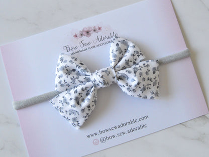 Dainty floral toile | Hair bow