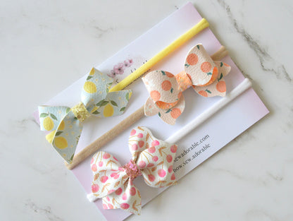 Summer fruits | Hair bow set