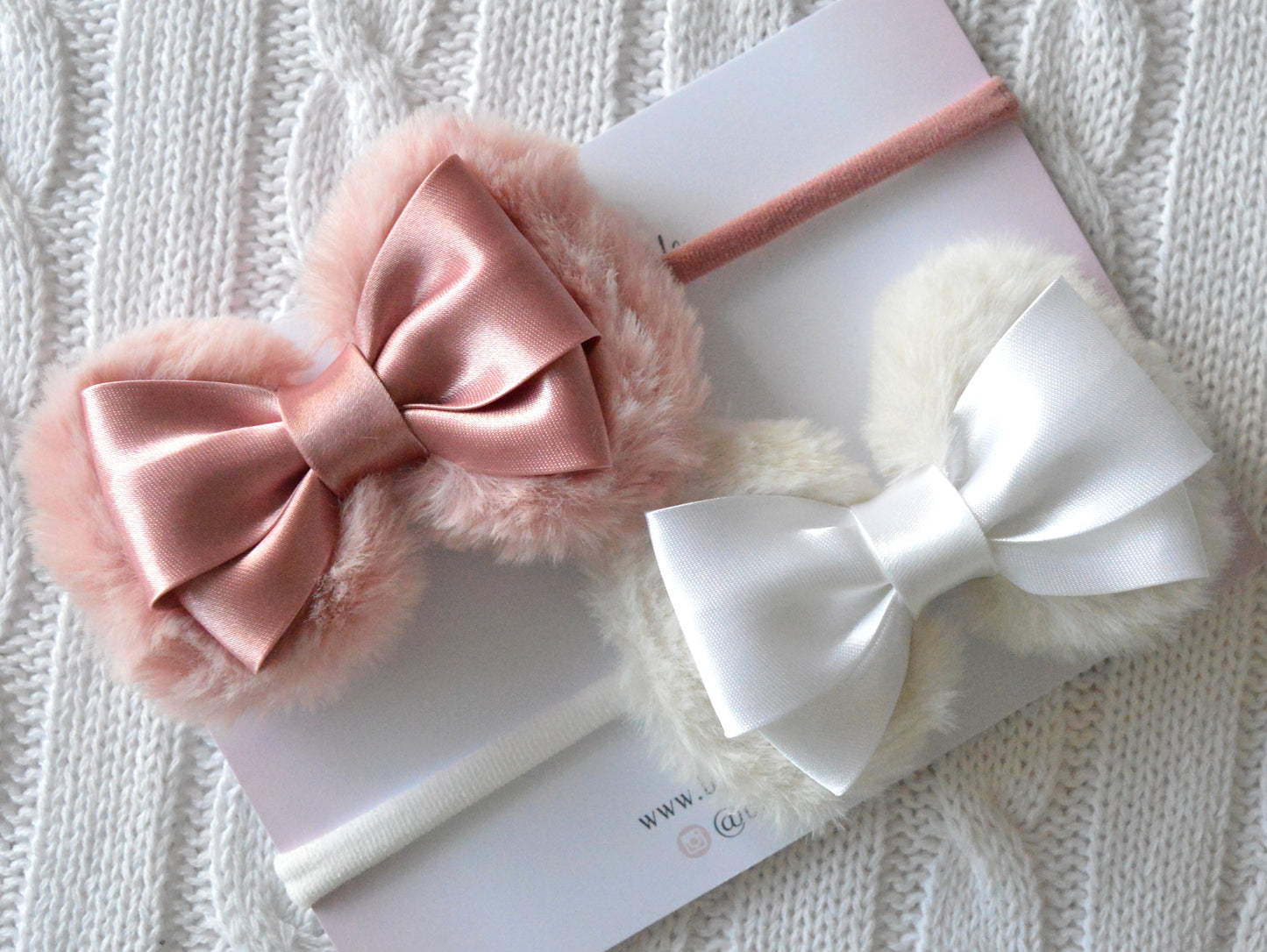 Winter fluff bow | Hair bows