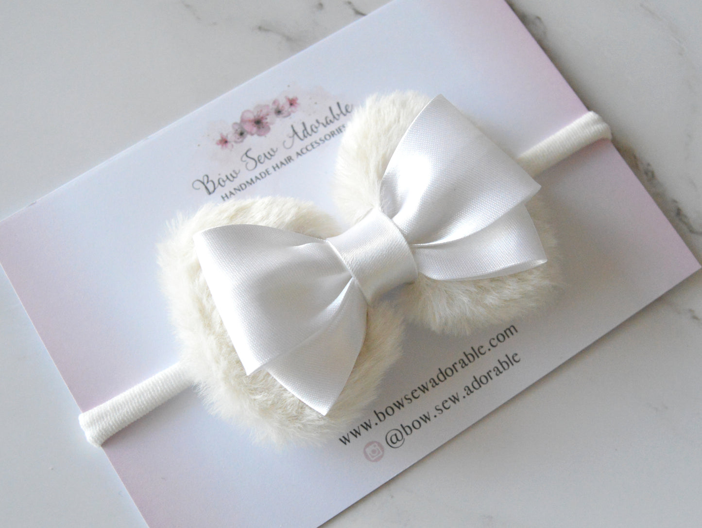 Winter fluff bow | Hair bows