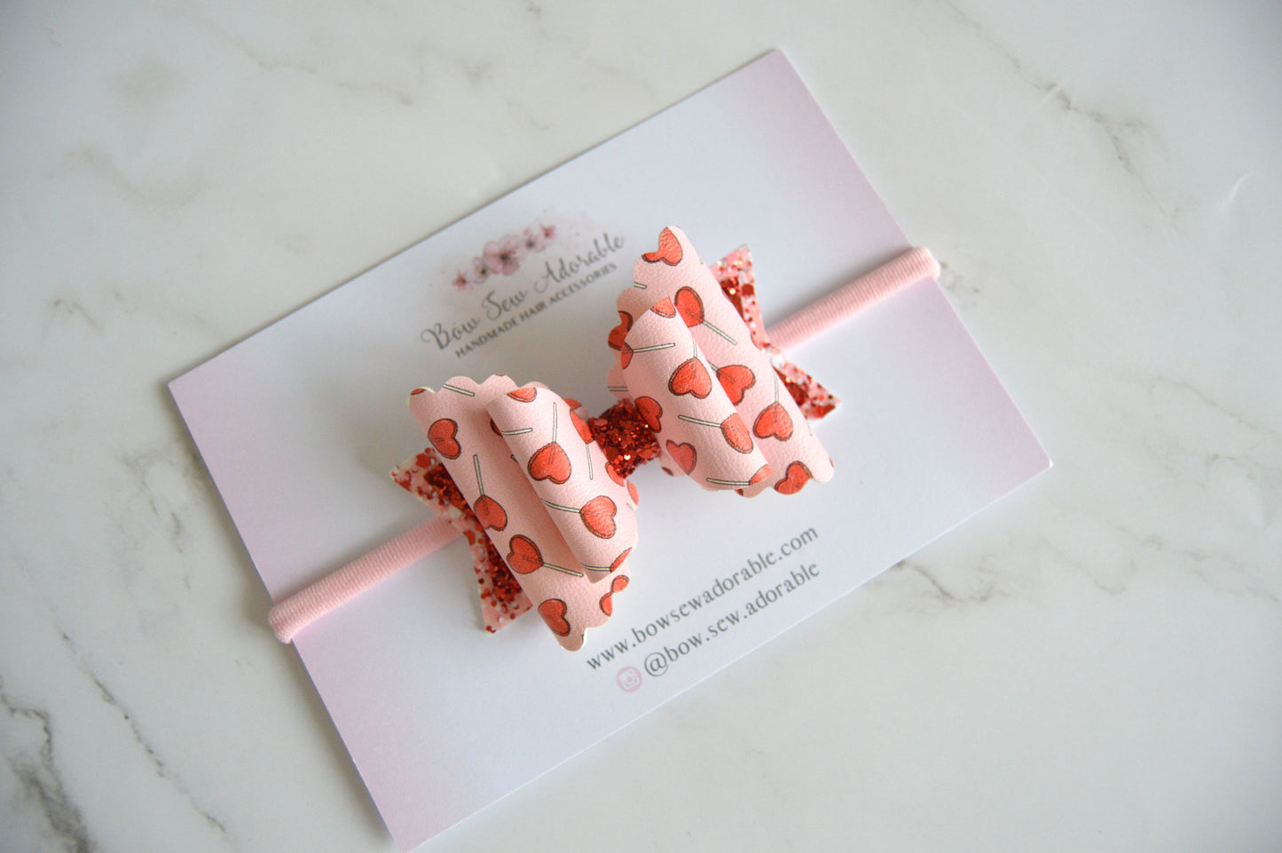 Lollipop hearts | Hair bow