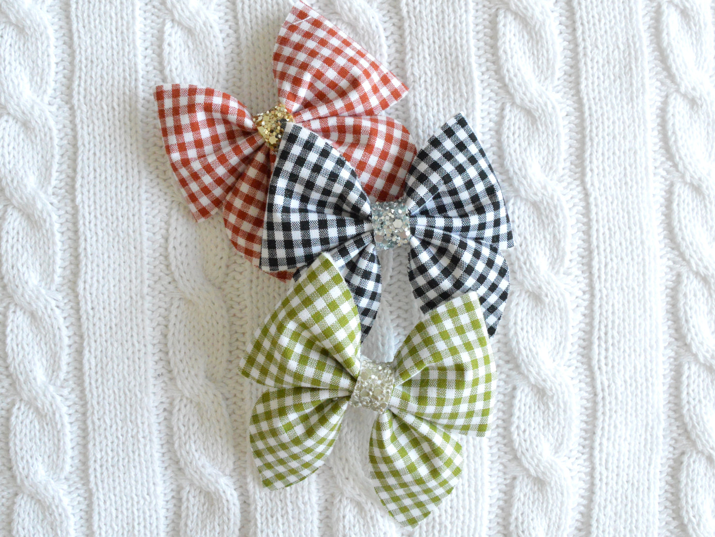 Autumn ginghams | Sailor hair bow