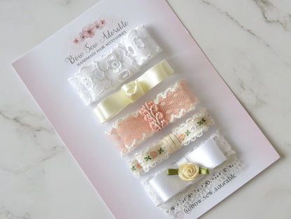 Lace bloom | Hair clip/ headband set