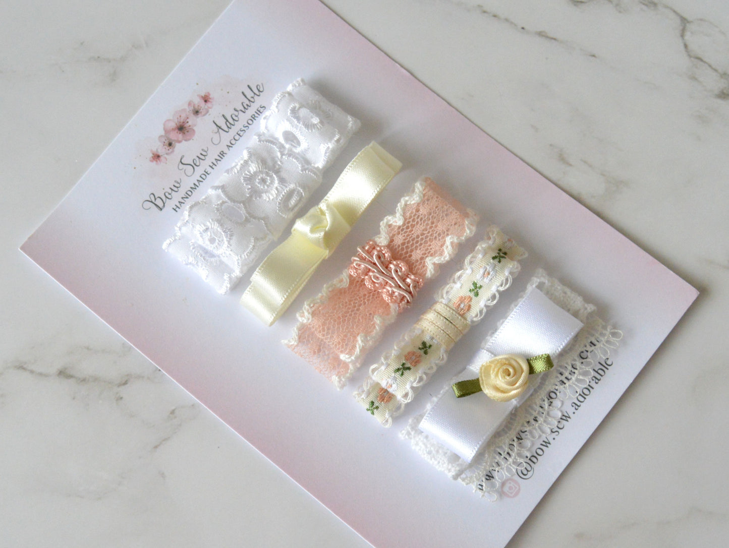 Lace bloom | Hair clip/ headband set