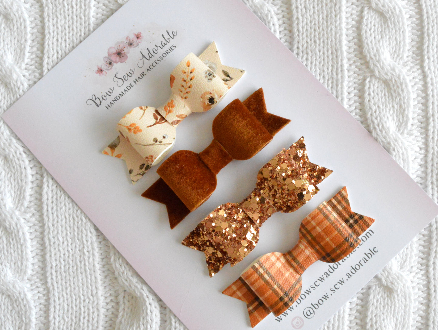 Cinnamon spice | Hair bow set