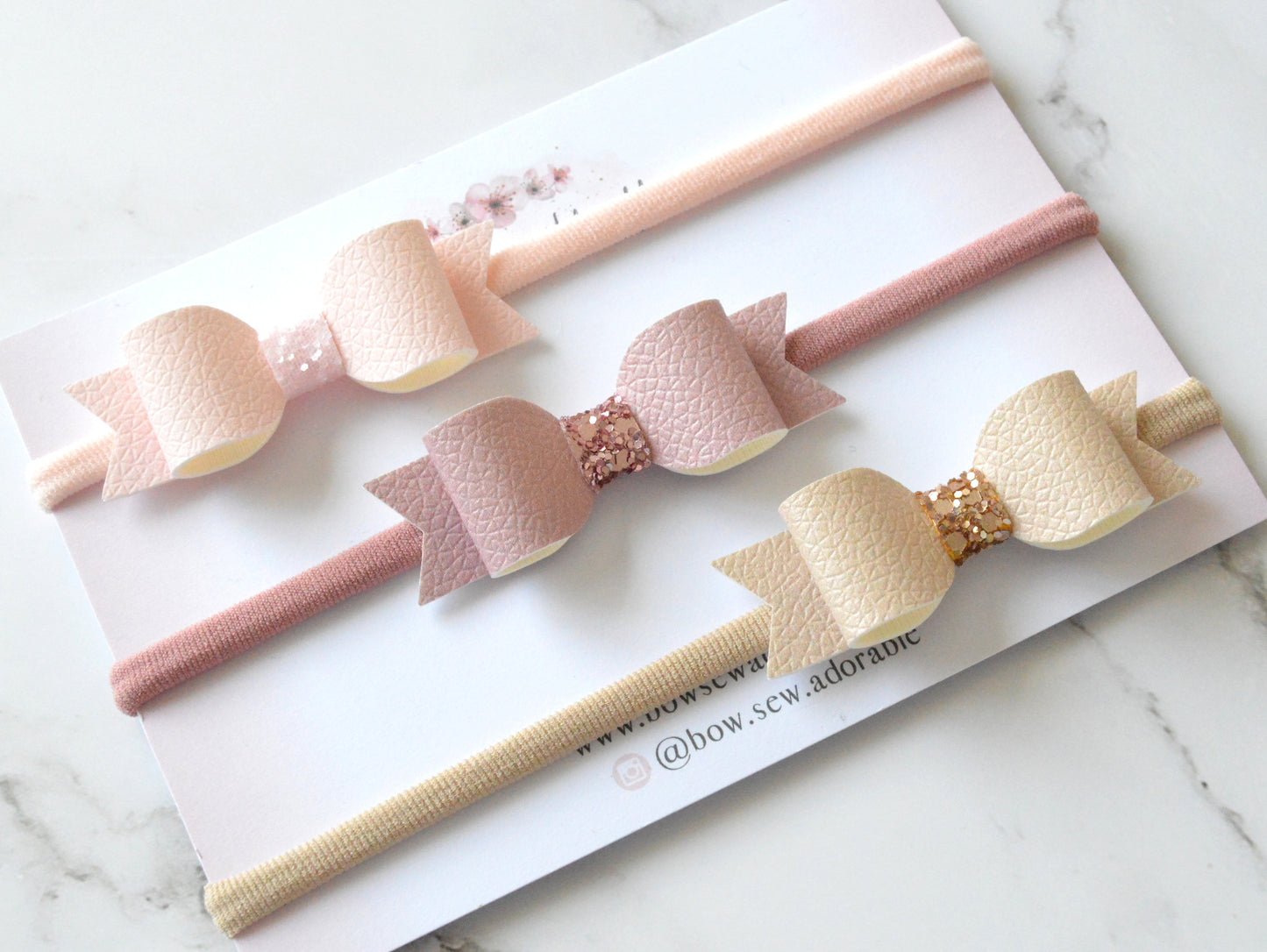 Neutral minis | Hair bow set