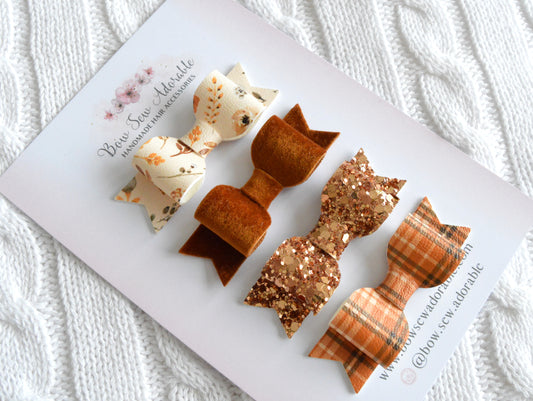 Cinnamon spice | Hair bow set