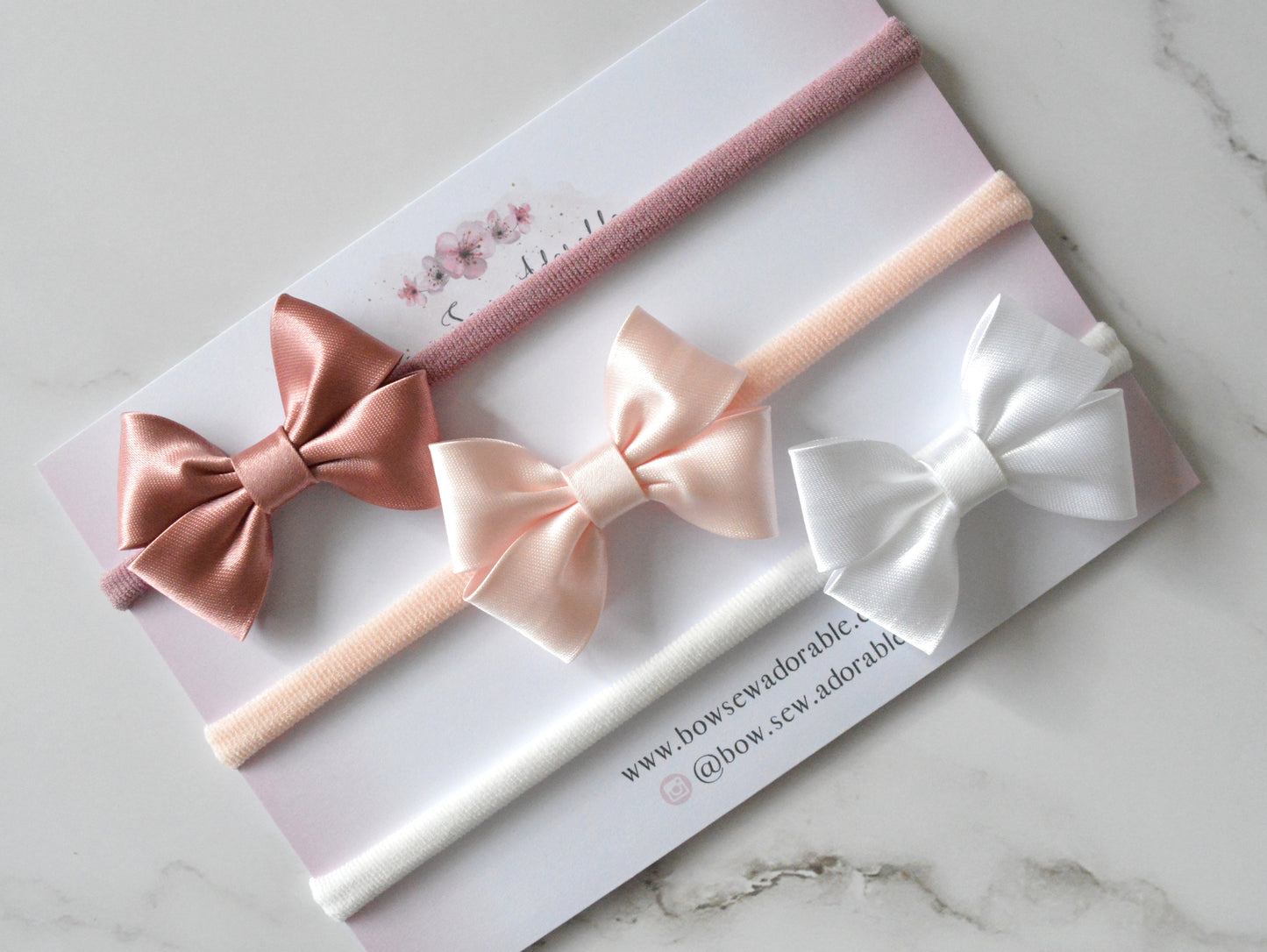 Mini satin pretties | Hair bow set/Individual