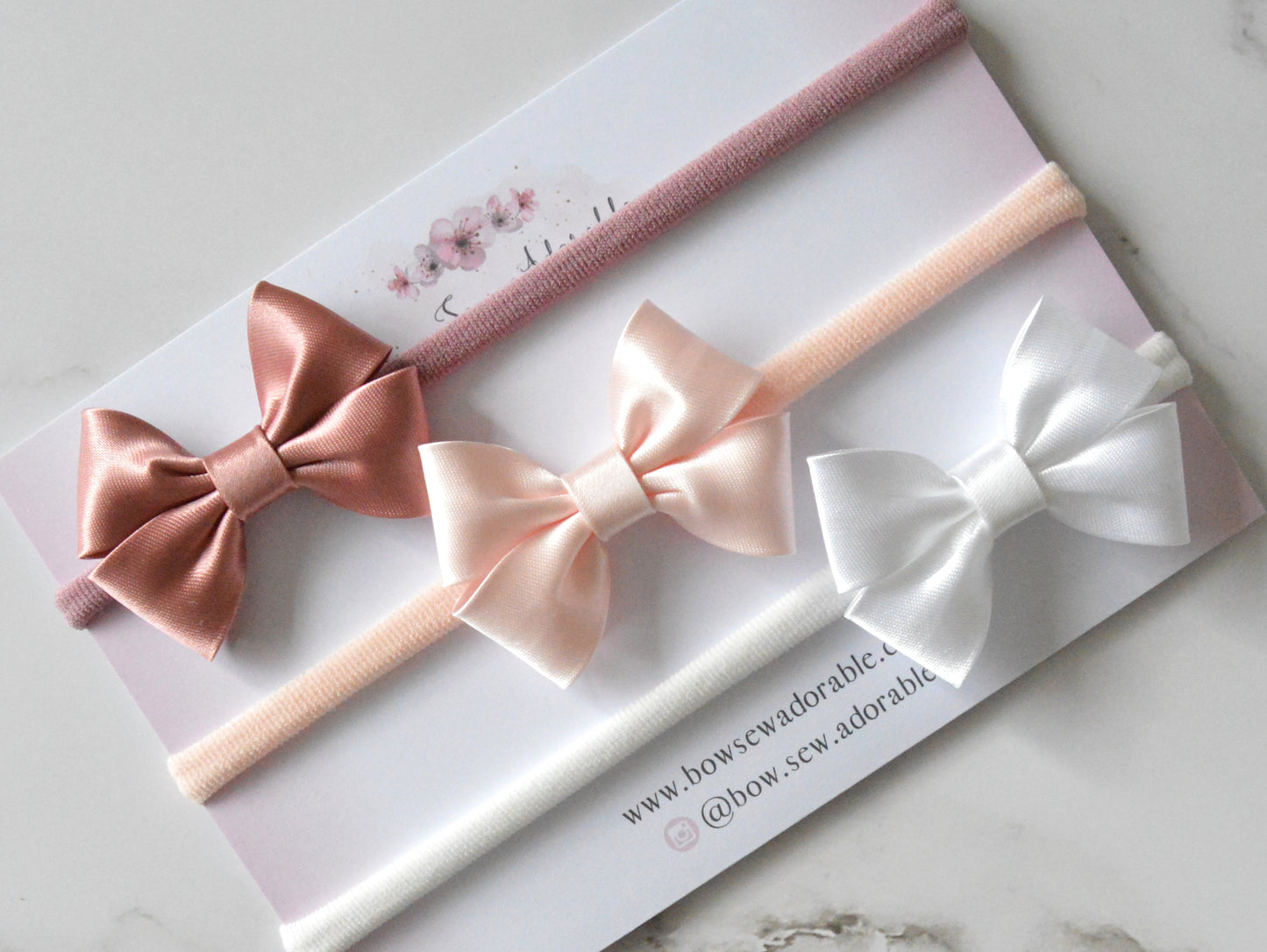 Mini satin pretties | Hair bow set/Individual