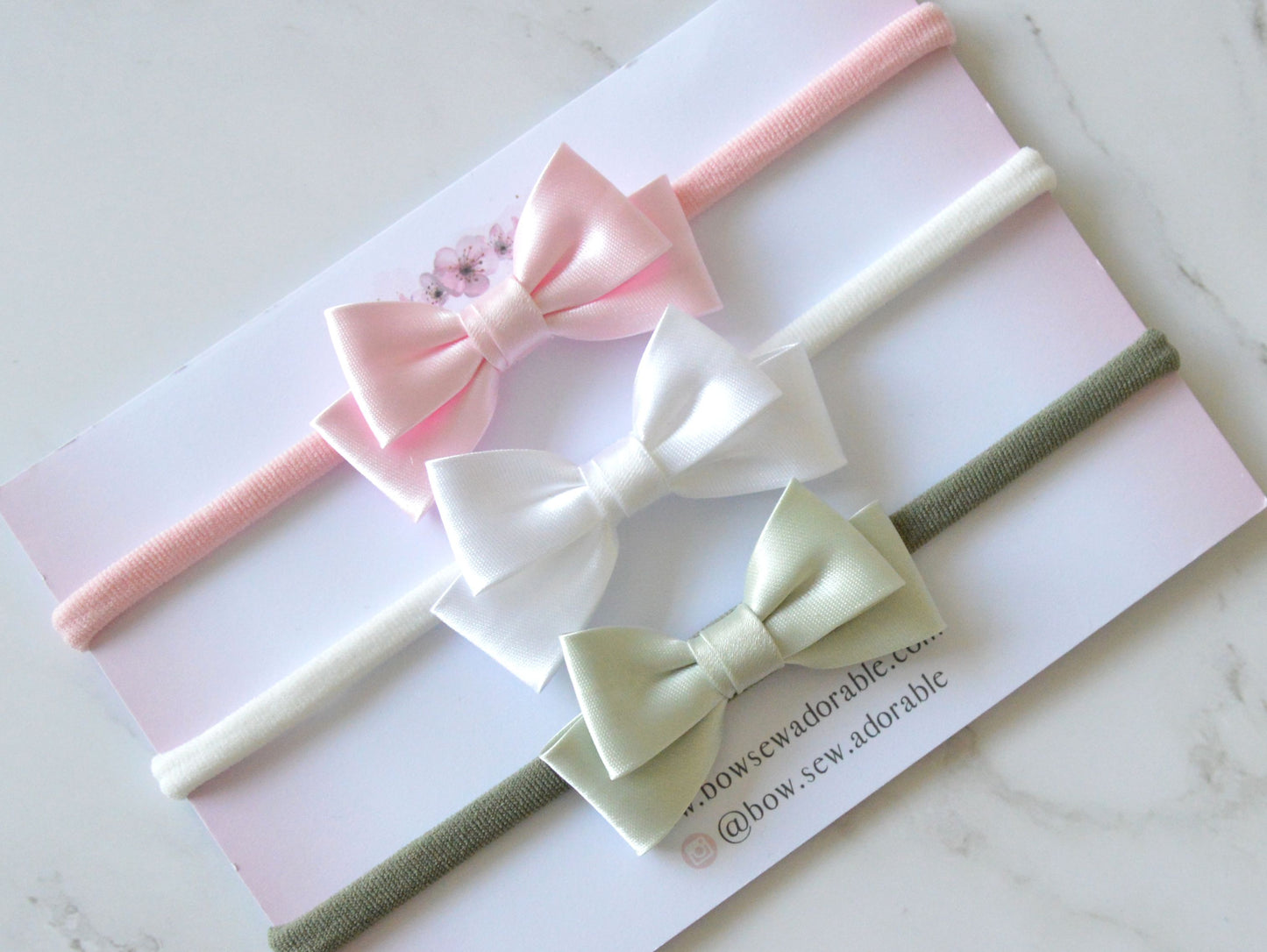 Mini spring satin pretties | Hair bow set/ individual