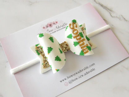 Christmas trees | Personalised Hair bow