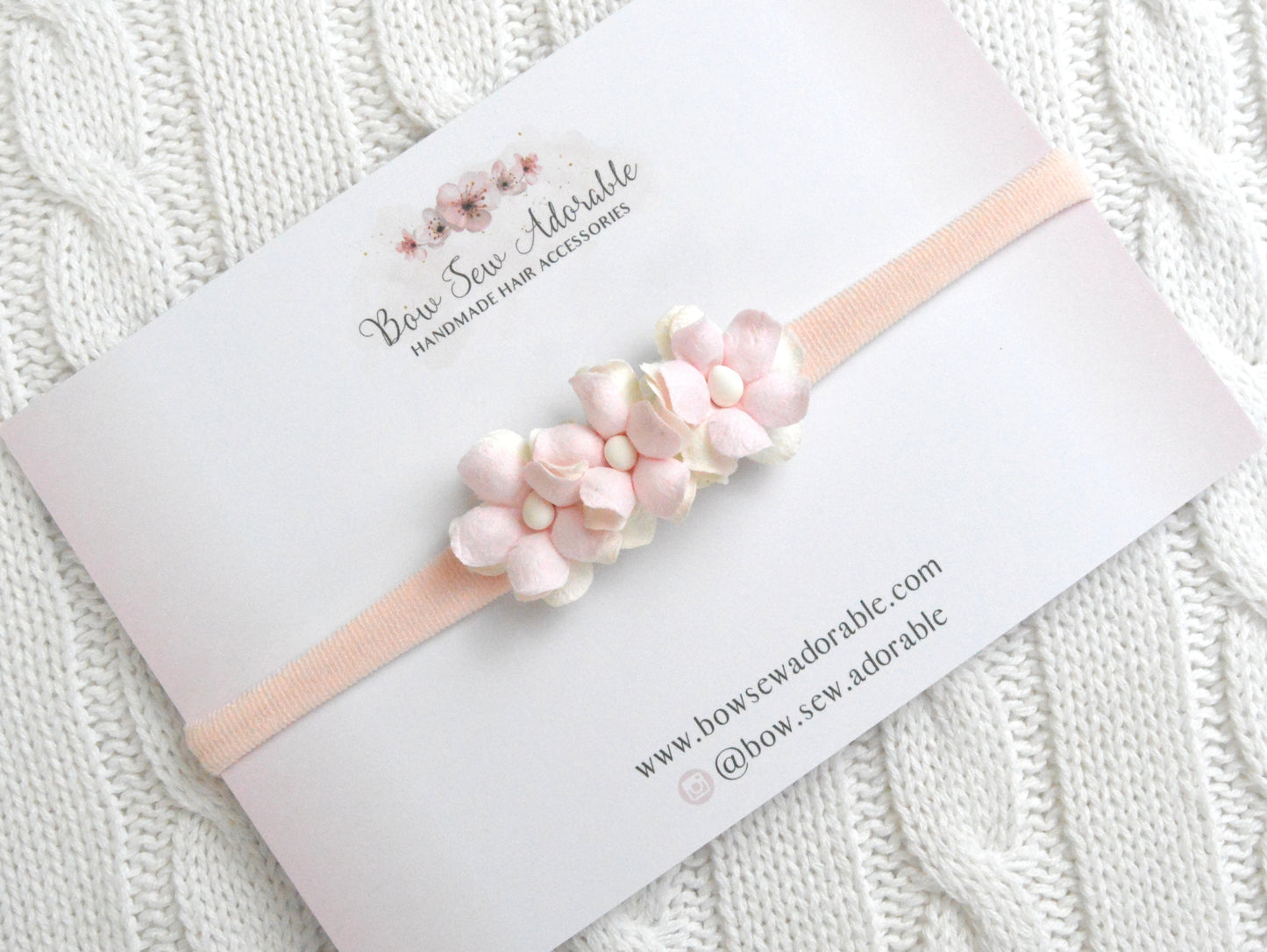 Pink rose blossom | Flower headband/clip