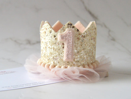 Ivory rose tulle | Birthday crown