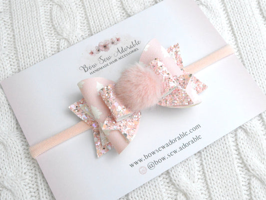 Pink Trees | Hair bow