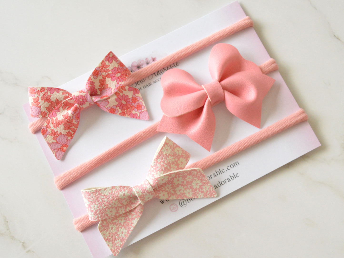 Hot pinks | Hair bow set