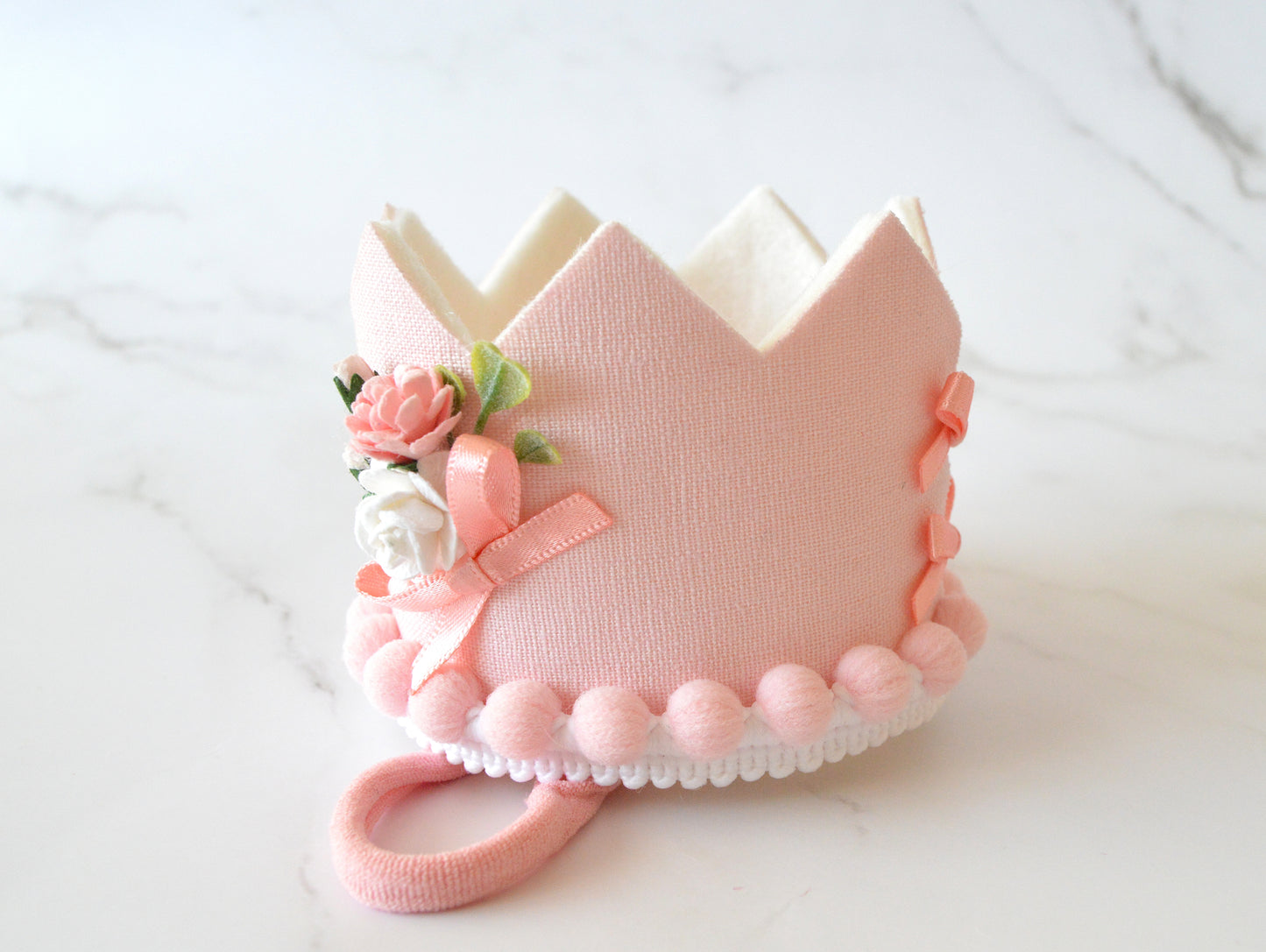 My First Birthday | Baby Pink | Birthday crown