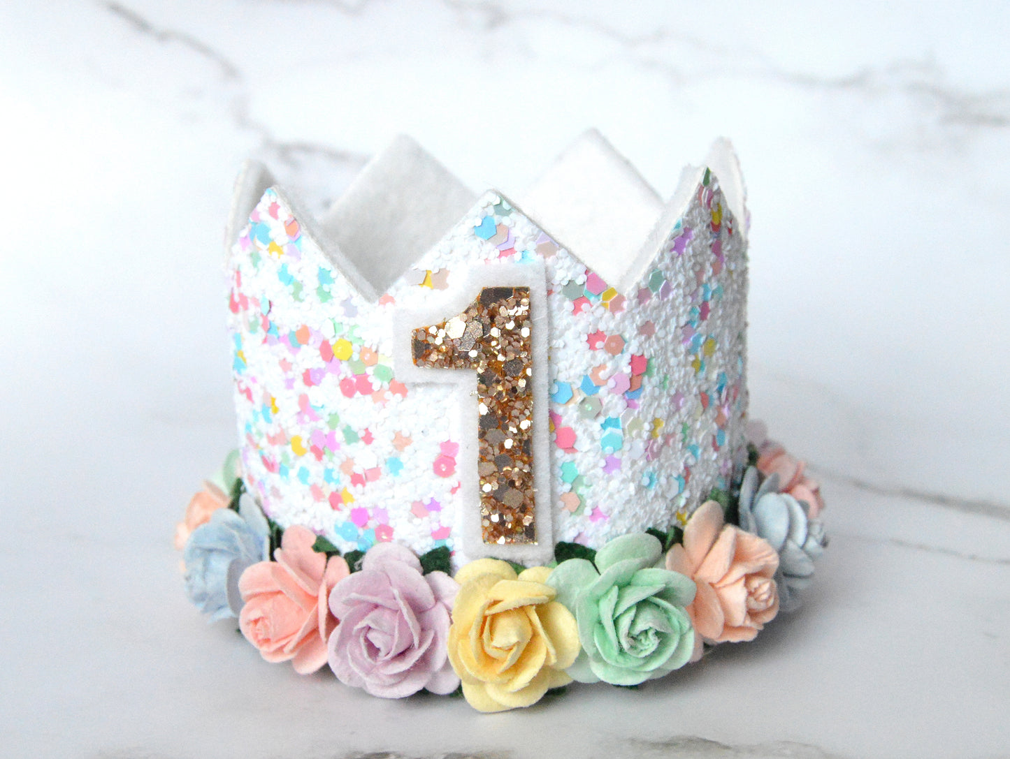 Rainbow confetti | Birthday crown