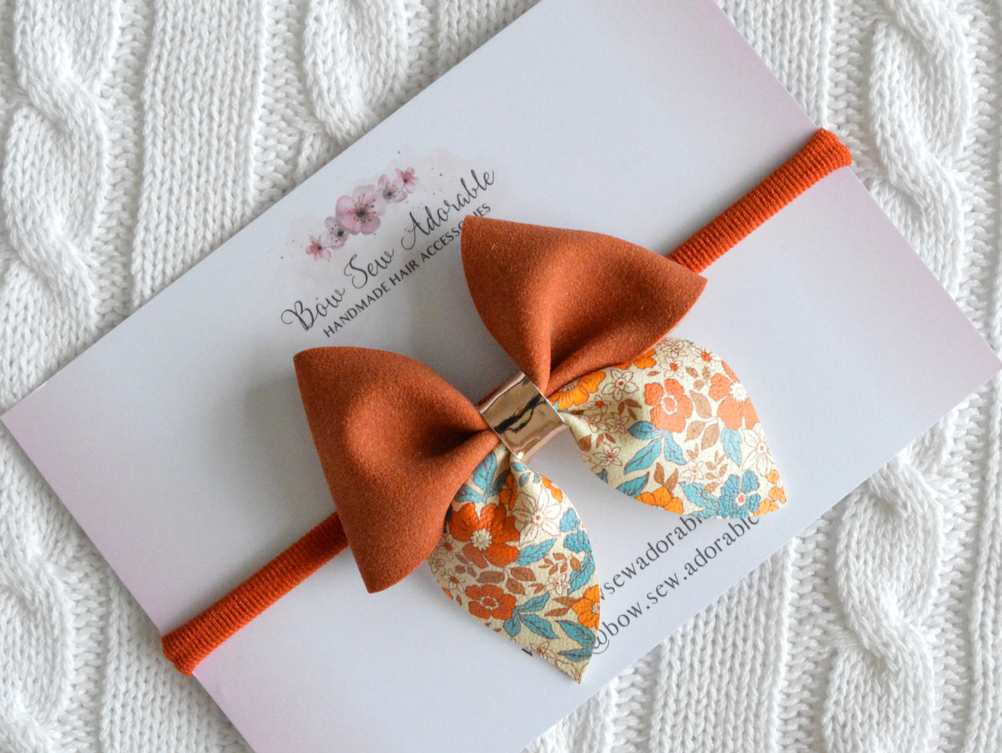 Rustic leaves | Sailor hair bow