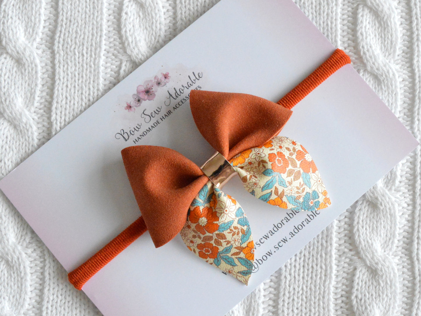 Rustic leaves | Sailor hair bow