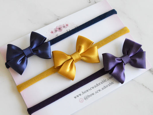 Autumn satin bows | Hair bow set/individual