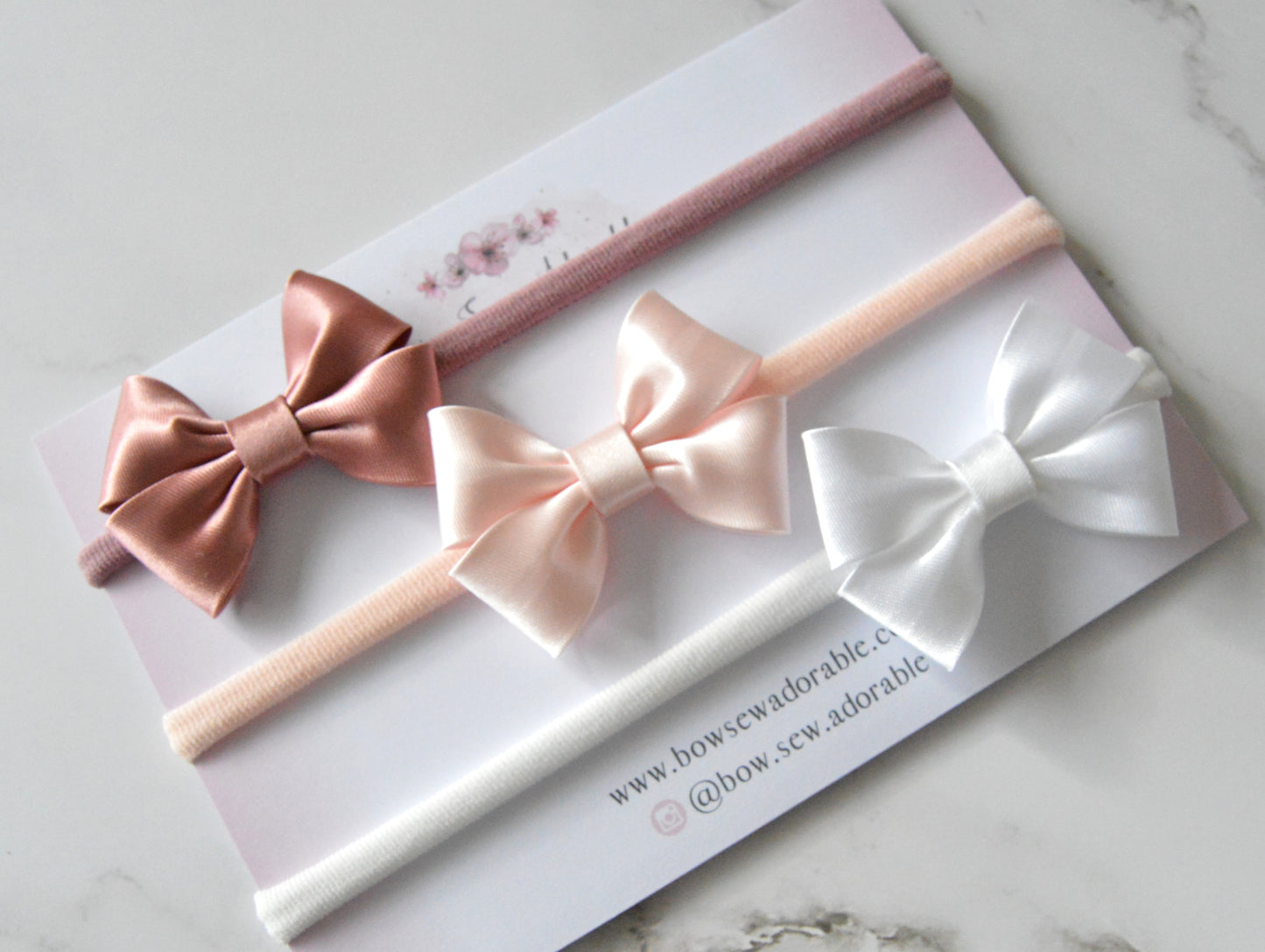 Mini satin pretties | Hair bow set/Individual