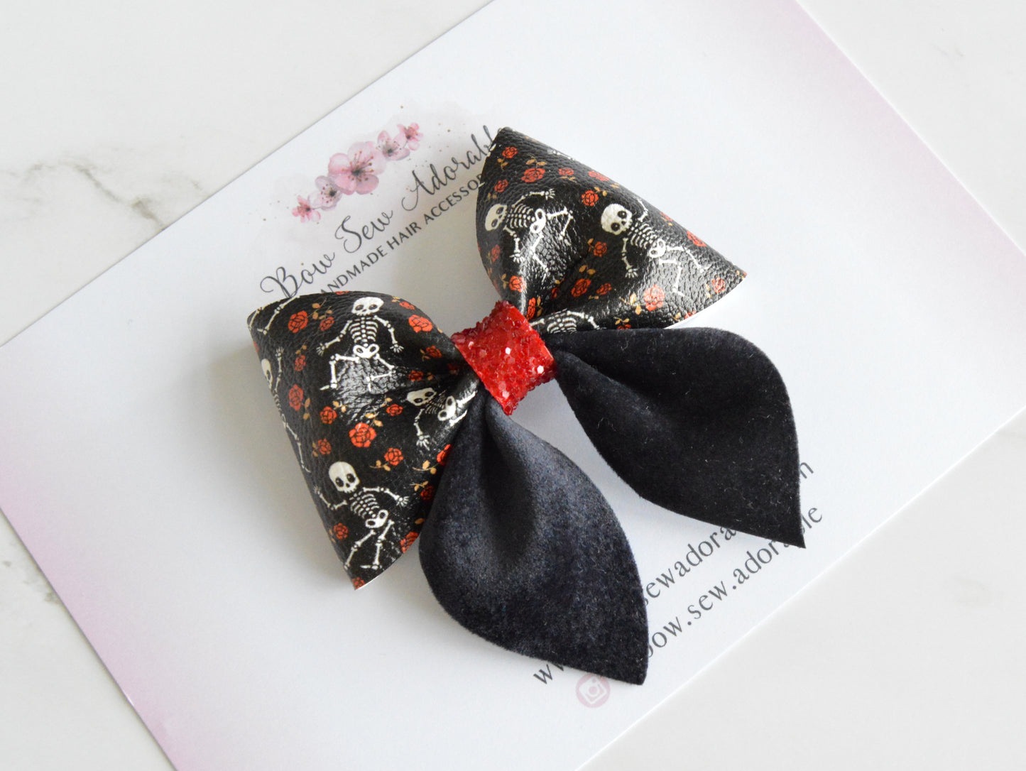 Skelly sailor | Hair bow