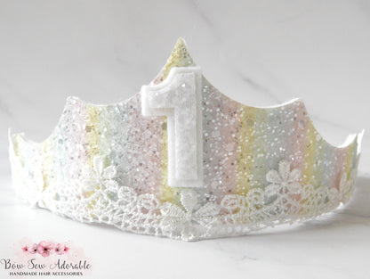 Pastel rainbow tiara | Birthday crown