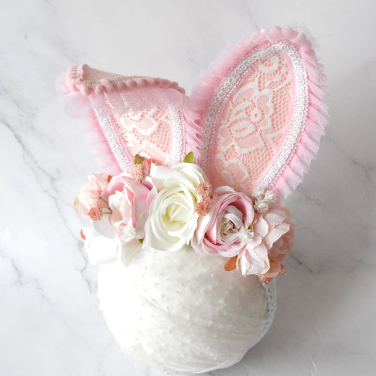 Baby pink bunny | OOAK alice hairband (18m+)