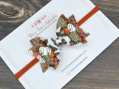 Leopard Pumpkin | Hair bow