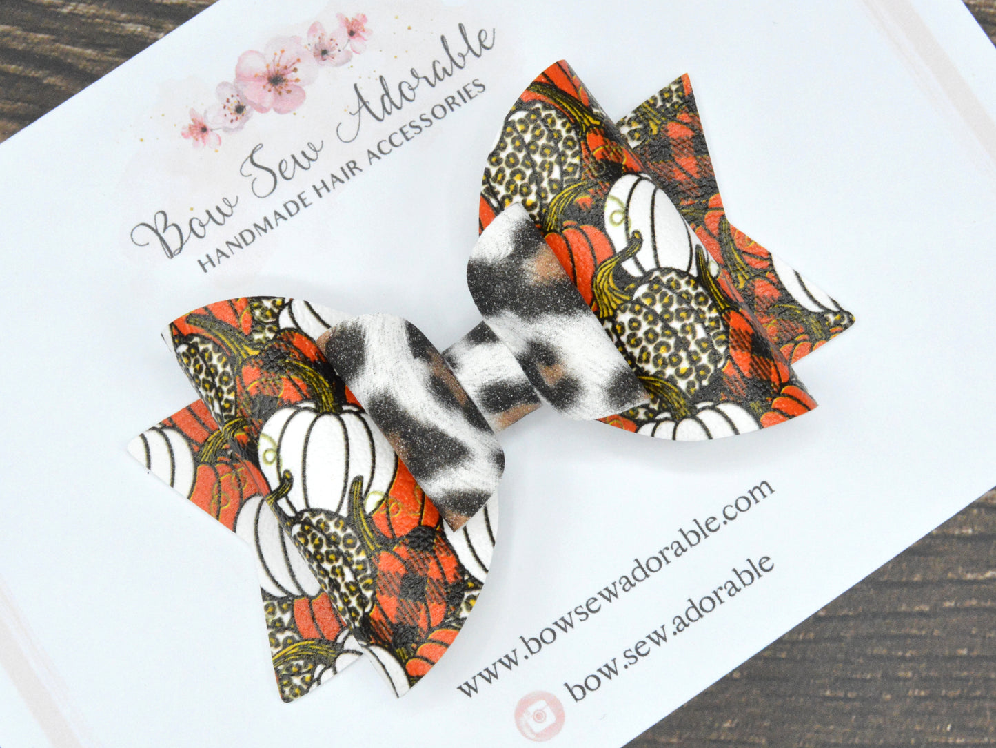 Leopard Pumpkin | Hair bow